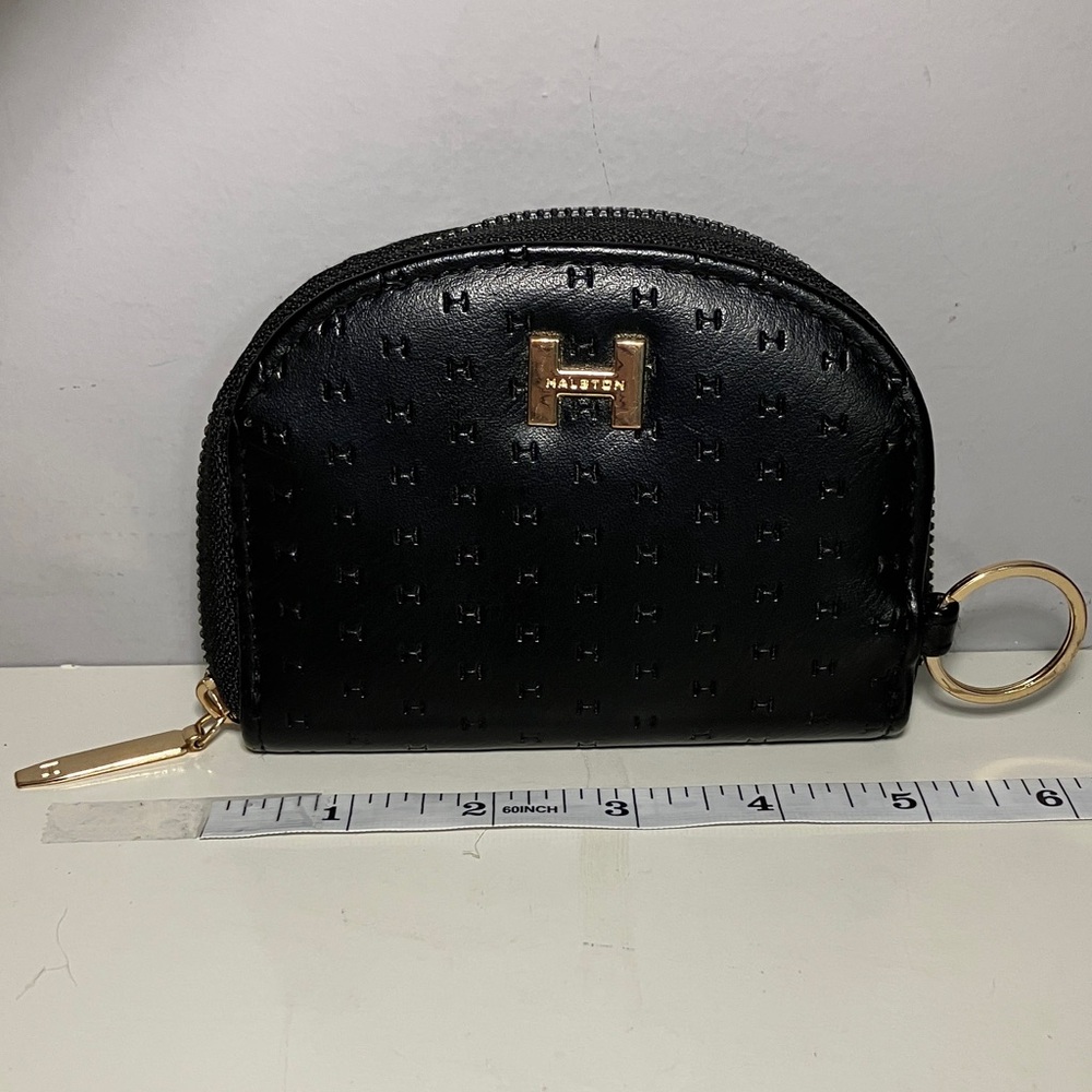 Halston Heritage Black and Gold Coin Pouch